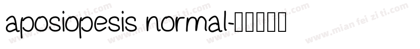 aposiopesis normal字体转换